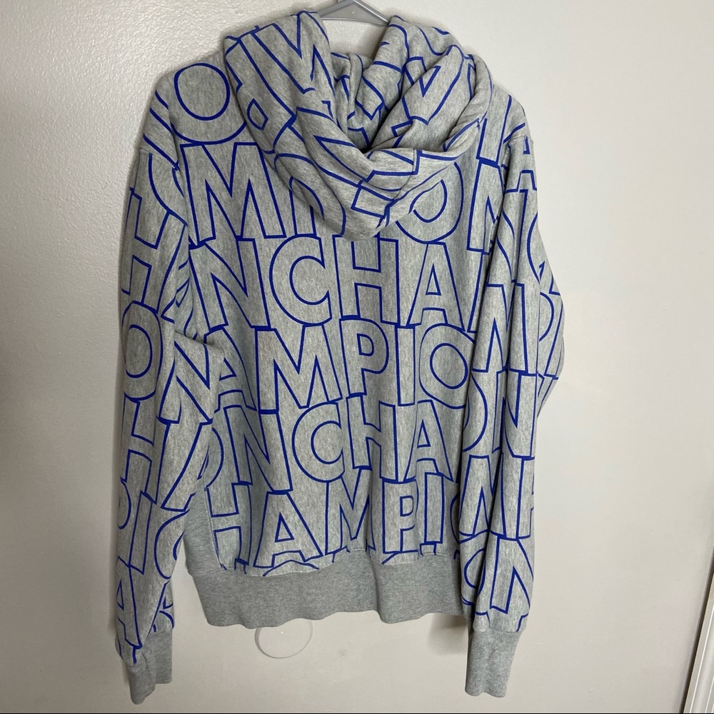 Champion Large Logo Gray Sweatshirt Large - Picture 5 of 9